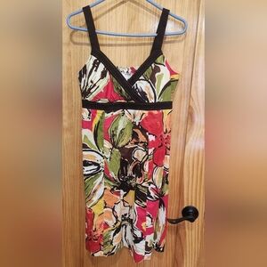 R&K Originals Floral Sleeveless Dress with Black Straps